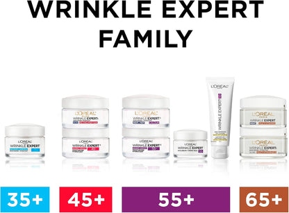 L’Oréal Paris Wrinkle Expert 35+ Anti Aging Face Cream & Night Cream, With Collagen to Reduce the Look of Wrinkles, Face Moisturizer Provides 24HR Hydration, 50mL