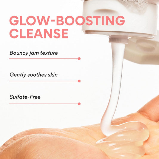 innisfree Cherry Blossom Glow Jam Cleanser, Sulfate-Free Korean Face Wash, Cleansing Foam for Radiant Glass Skin