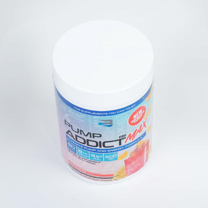 Believe Supplements - Pump Addict Max 锻炼前粉末 - 增强能量、注意力和耐力（425 克，粉红柠檬水）