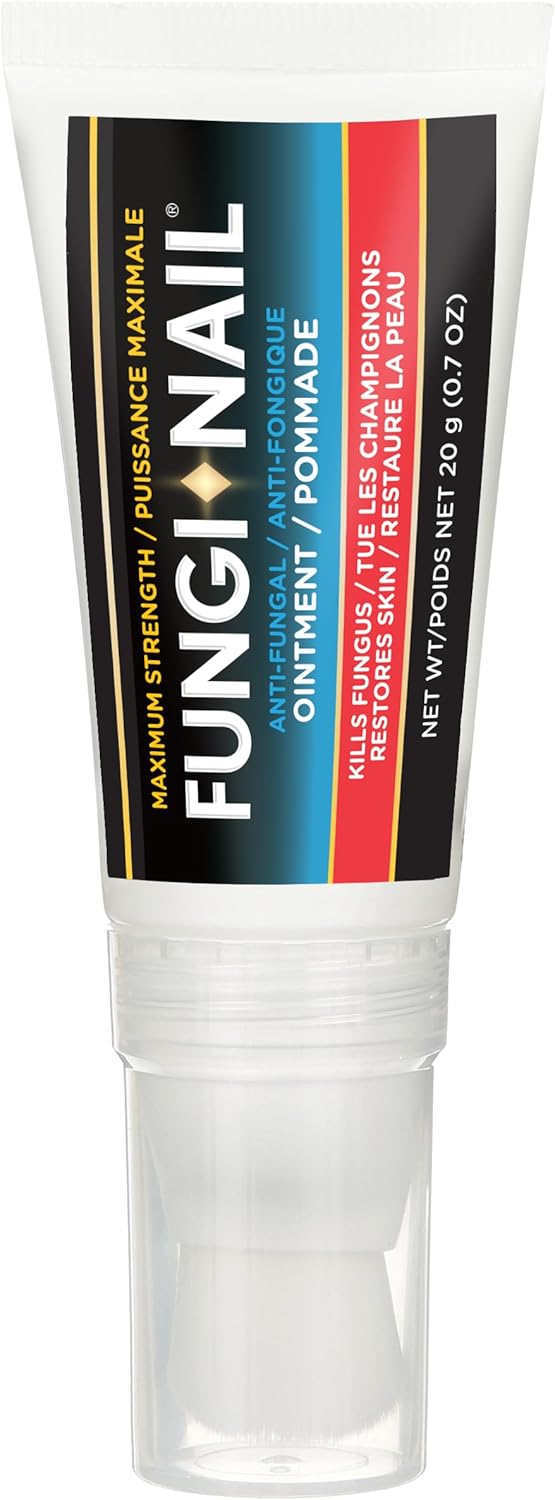Fungi-Nail 抗真菌软膏，0.7 液体盎司 - 可杀死导致灰指甲和足癣的真菌，含 25% 十一烯酸，经临床验证可治愈真菌感染