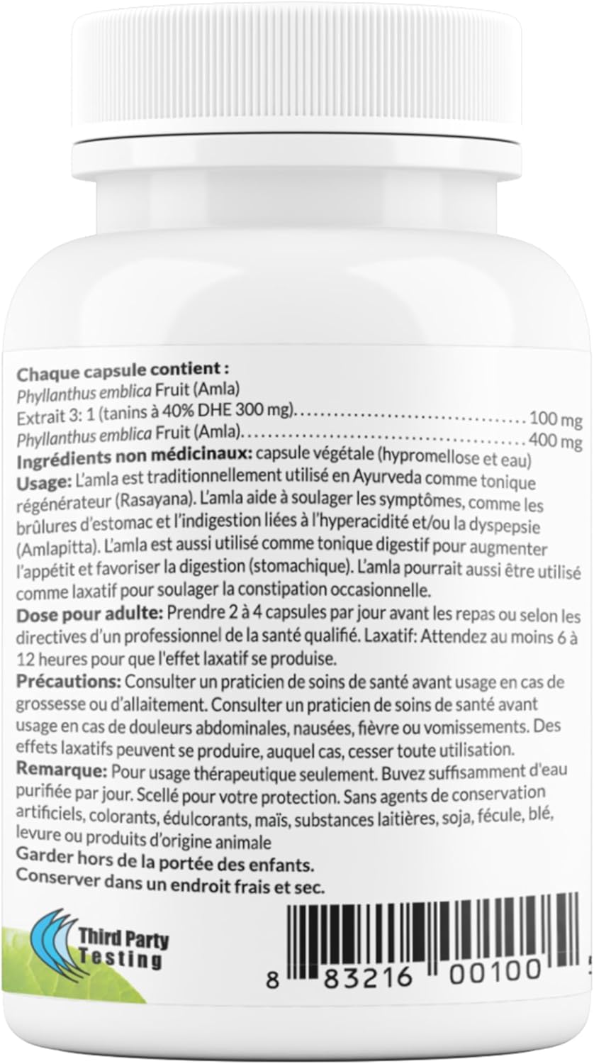 Sewanti Organic Amla Digest, Digestant, Laxative, rejuvenative, NPN 80065069, 60 Vegan High Potency Extract Capsules, 500mg