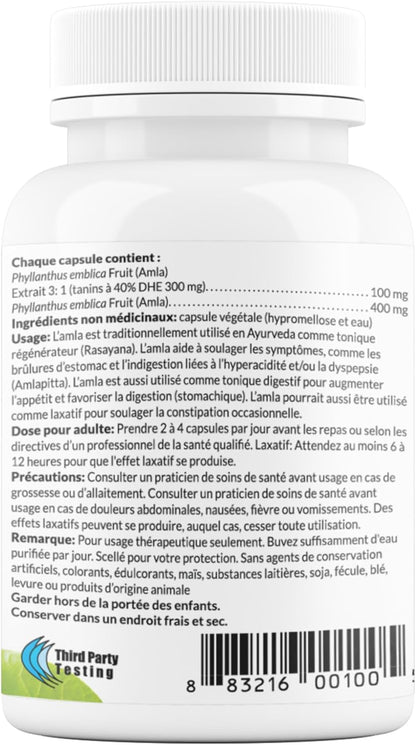 Sewanti Organic Amla Digest, Digestant, Laxative, rejuvenative, NPN 80065069, 60 Vegan High Potency Extract Capsules, 500mg