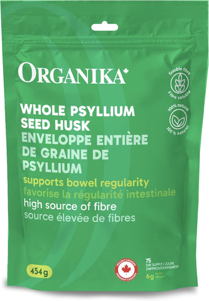 Organika 洋车前子壳 - 优质纤维来源，有助于消化和缓解便秘 - 454 克