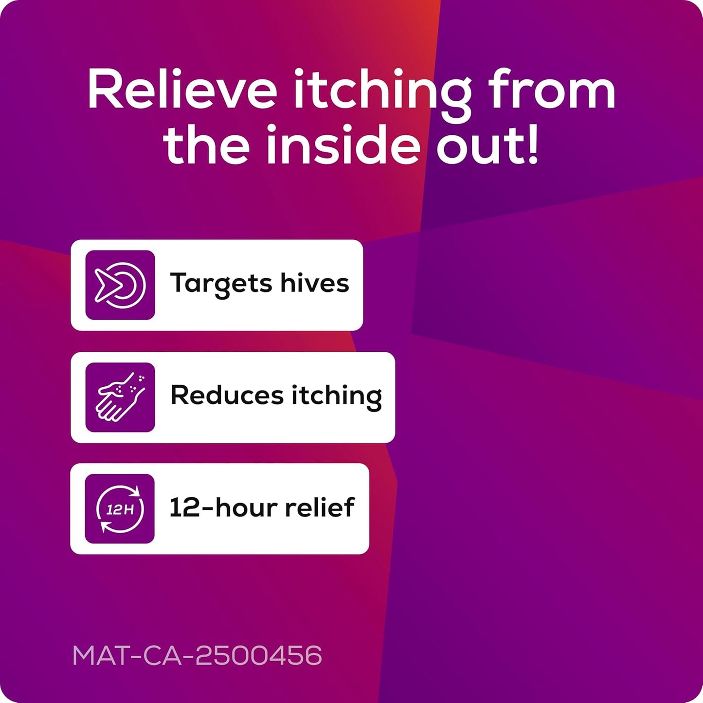 Allegra Hives，12 小时缓解荨麻疹引起的皮肤瘙痒、过敏性皮肤反应、不引起嗜睡的过敏药物，60 毫克盐酸非索非那定抗组胺药，成人和儿童（12 岁及以上），36 片