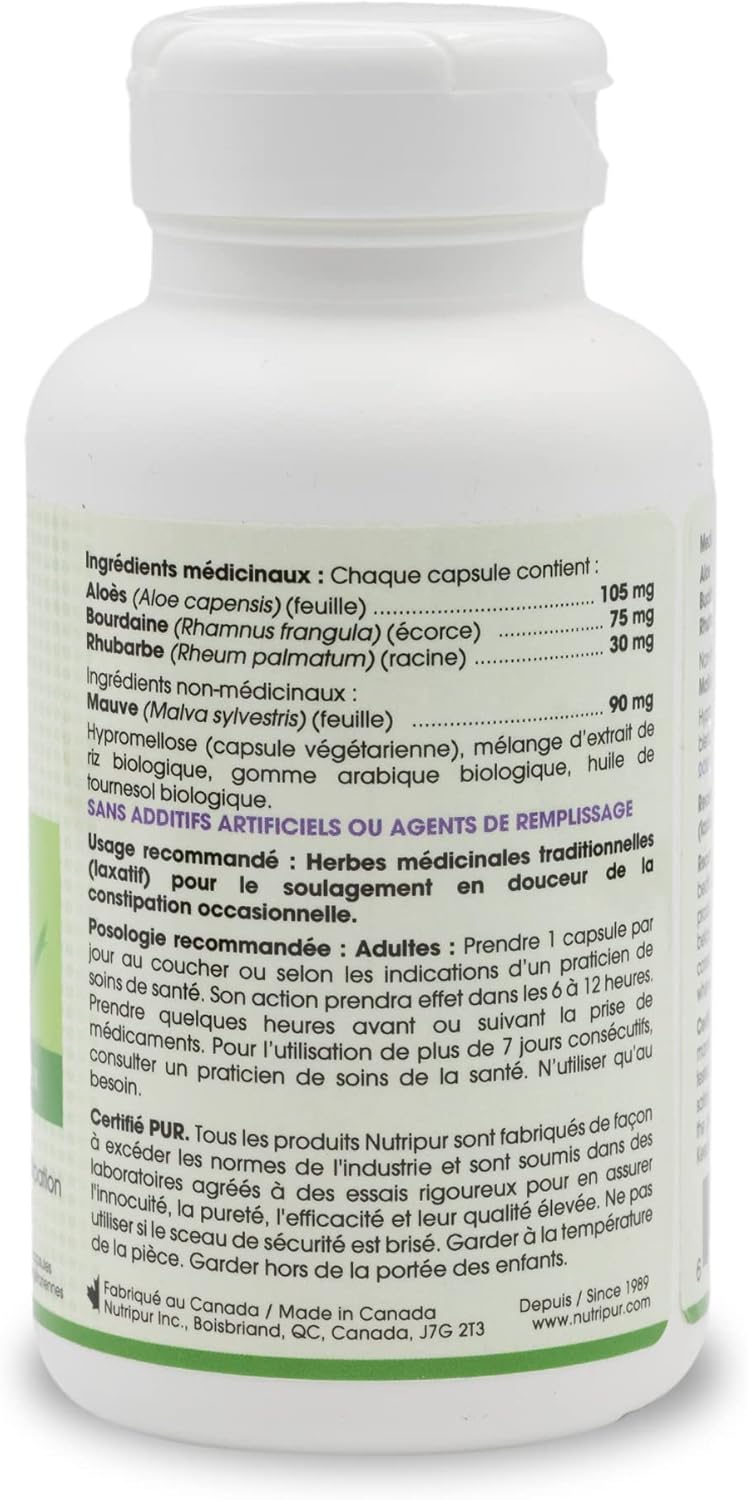 Nutripur Laxatil - 天然瀉藥，60 粒素食膠囊（1 包）