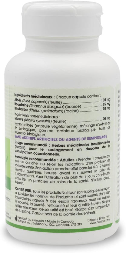 Nutripur Laxatil - 天然瀉藥，60 粒素食膠囊（1 包）