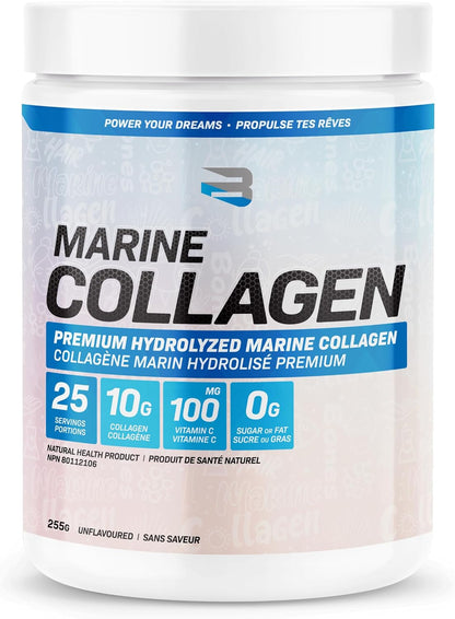 Believe Supplements 胶原蛋白清爽剂 - 水解海洋胶原蛋白 - 无味 310g