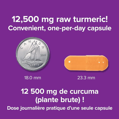 Webber Naturals 薑黃素強效膠囊，12,500 毫克生草本，60 粒膠囊，有助於消化、關節和抗氧化