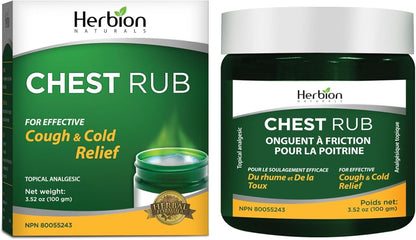 Herbion Naturals 胸部按摩膏，3.5 液体盎司 - 局部镇痛剂；缓解咳嗽、鼻塞和胸闷；舒缓拉伤、扭伤和关节炎引起的疼痛和酸痛