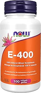 NOW Supplements，維生素 E-400 IU 混合生育酚，抗氧化保護*軟膠囊，100 粒