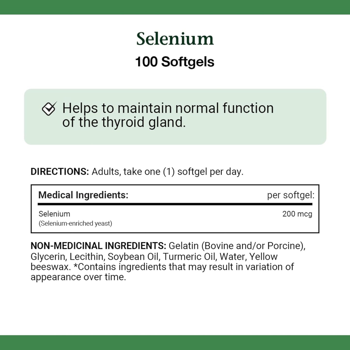 自然之寶硒，可吸收，200 微克，提供抗氧化劑，維護身體健康，幫助維持甲狀腺正常功能，軟膠囊，62.3 克