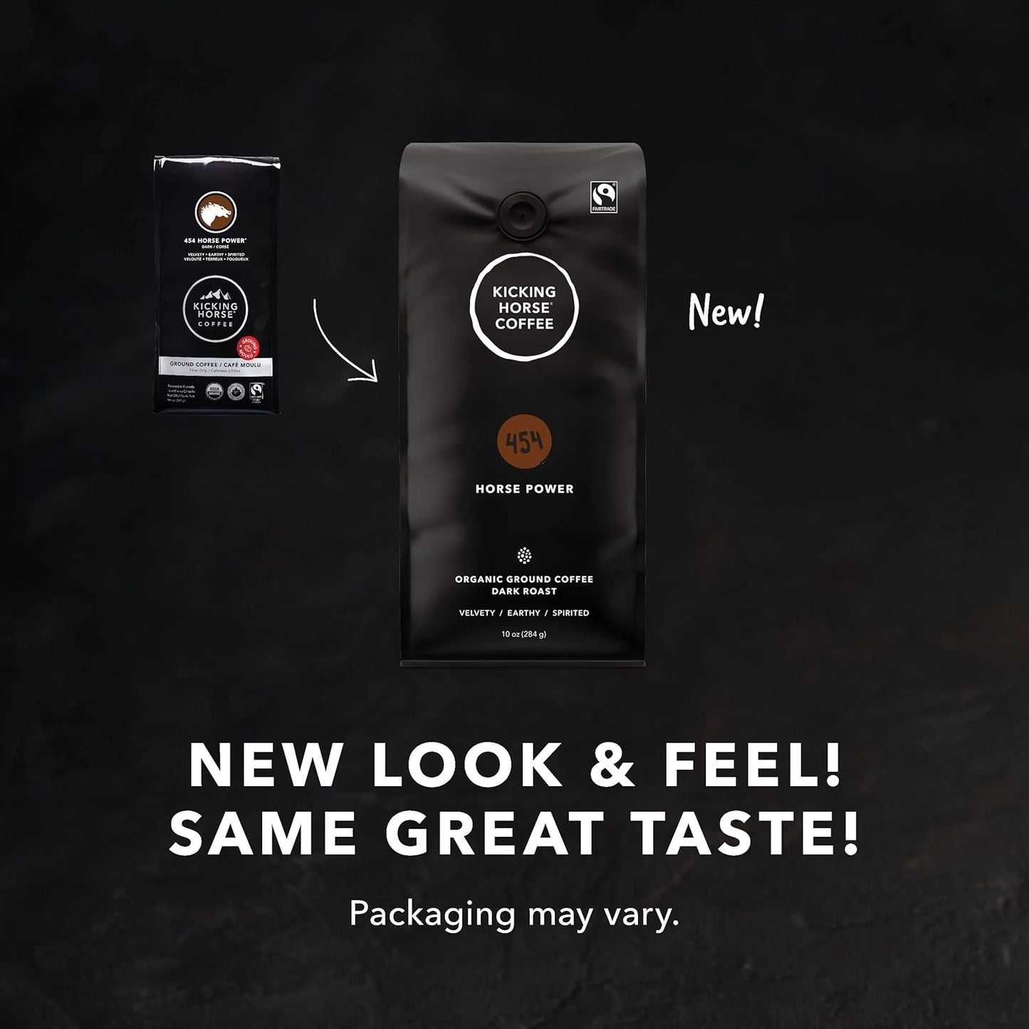 Kicking Horse Coffee，Smart Ass，中度烘焙，全豆，1 磅 - 有机认证、公平贸易、犹太洁食咖啡 & 454 马力，深度烘焙，研磨，284 克 - 有机认证、公平贸易、犹太洁食咖啡