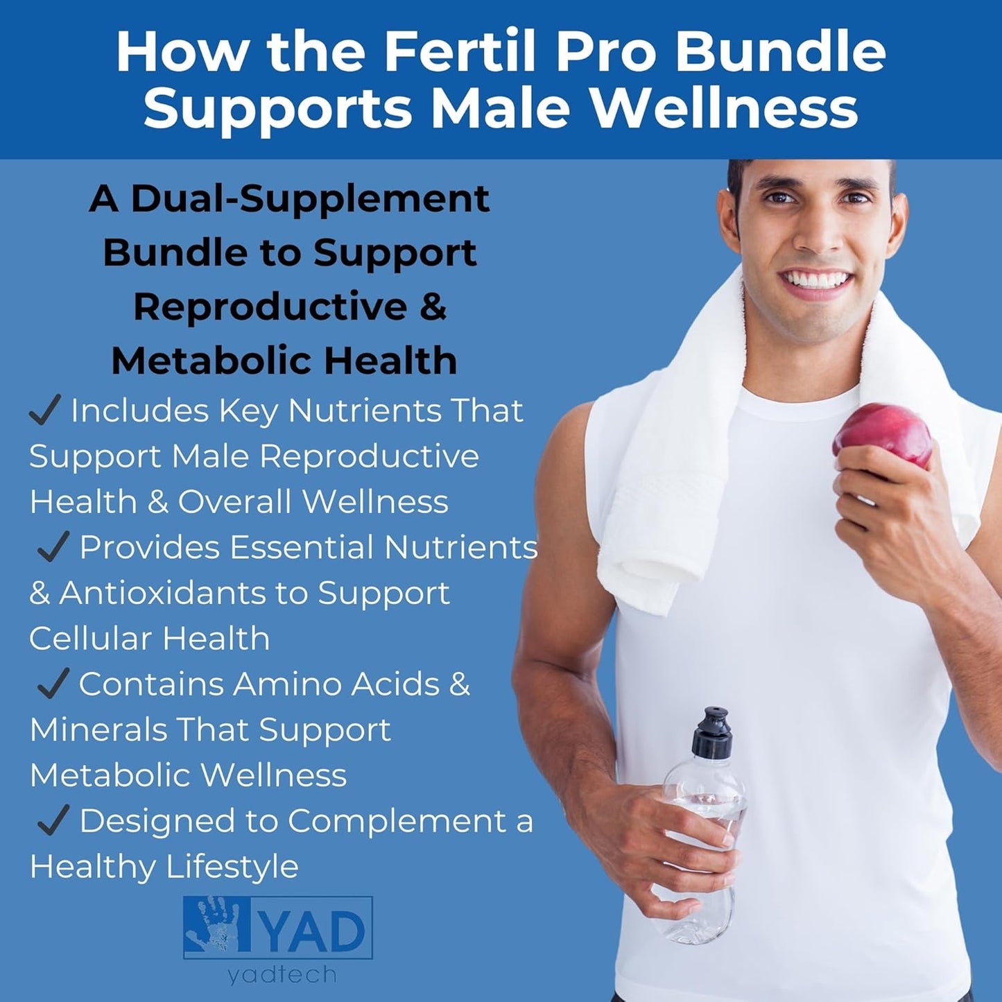 Fertil Pro Male Combo - 天然保健品（3个月用量）