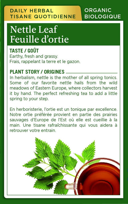 Traditional Medicinals - Organic Nettle Leaf Herbal Tea (Pack of 6) - Sustainably Sourced Fair Wild Nettle - 96 Tea Bags Total