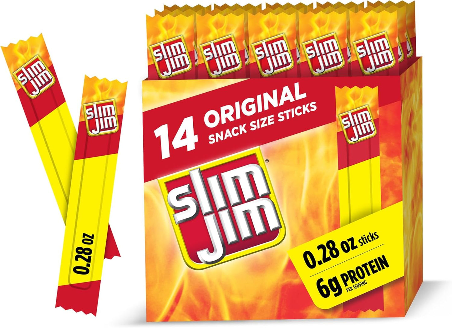 Slim Jim Original Snack Sticks, 0.28 Ounce, 14 Count