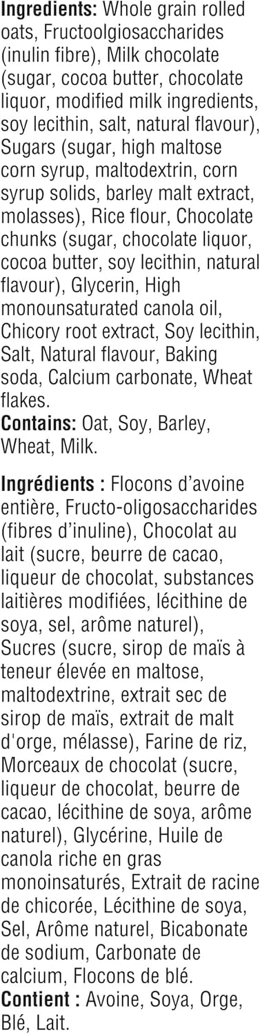 自然谷双倍巧克力味格兰诺拉麦片棒，不含人工香料，不含人工色素，零食棒，采用全谷物制成，5 根装格兰诺拉麦片棒