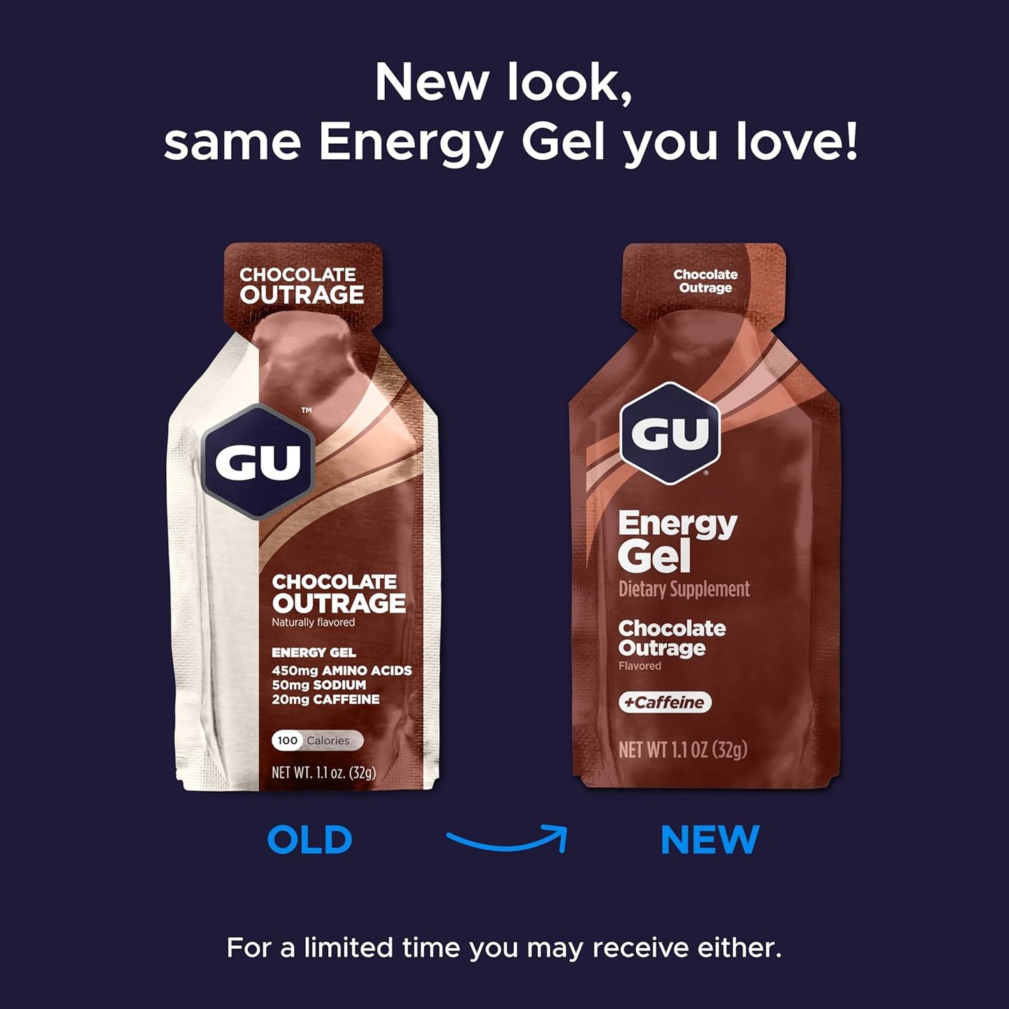 GU ENERGY 原装运动营养能量凝胶，咸焦糖口味，24 粒装