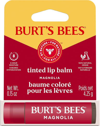 Burt's Bees 100% 天然有色润唇膏，木兰与乳木果油 - 1 管 1 支