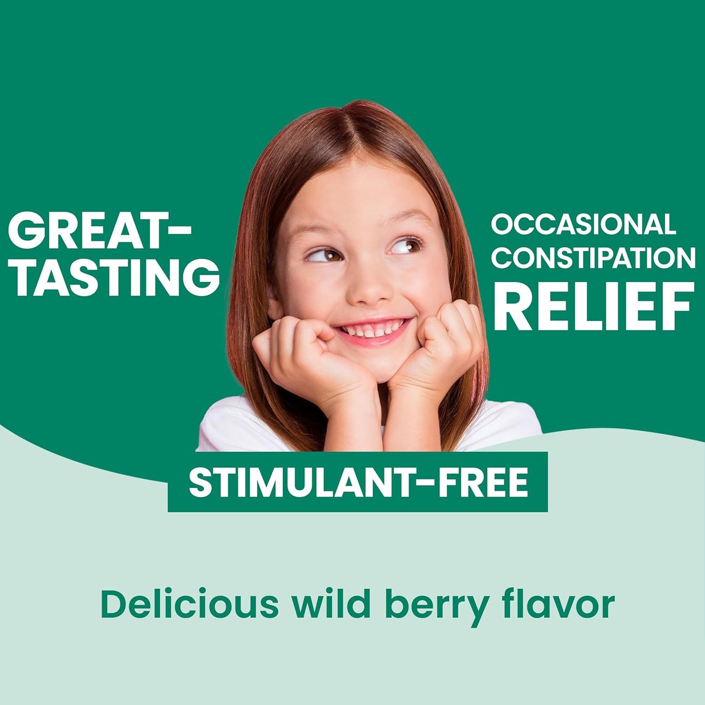 DulcoLax 儿童软糖，适用于 4 岁及以上儿童，温和缓解偶尔便秘，纯素，无刺激性，无麸质，野生浆果味，15 粒