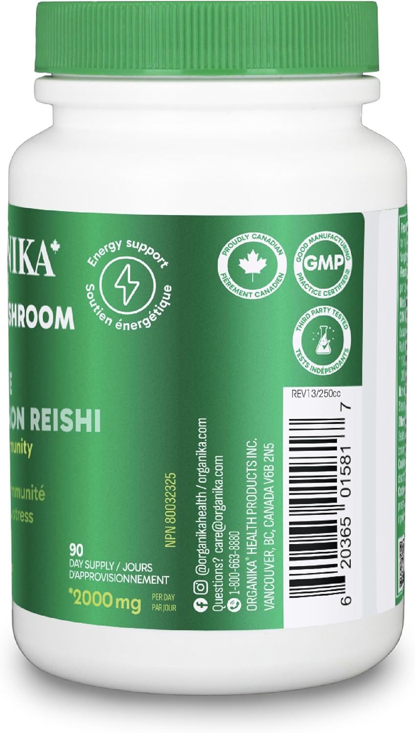 Organika 灵芝提取物 - 180 粒素食胶囊