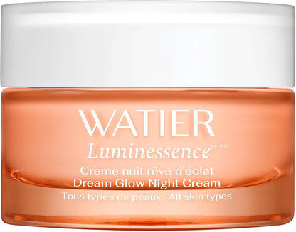 Watier Luminessence Dream Glow 晚霜，含加拿大人參和勝肽，煥發光彩和再生護膚品，乳霜配方，純素，無油，不含防腐劑，50 毫升