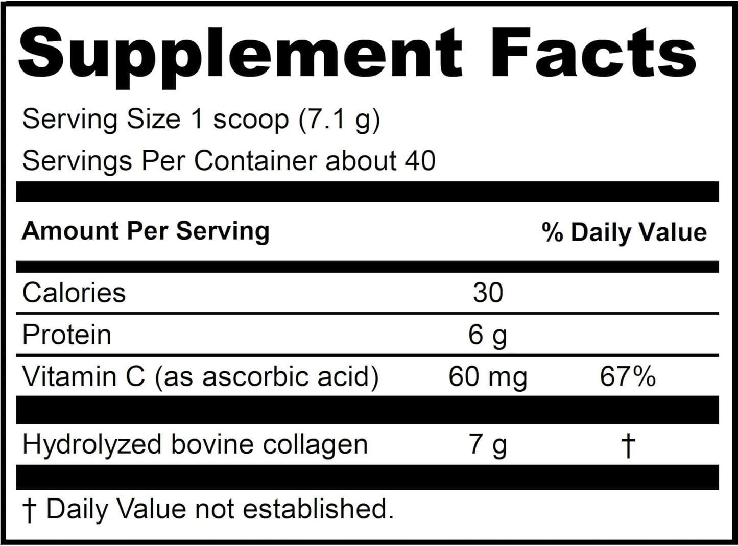SUBI Hydrolyzed Bovine Collagen - For Healthy Hair, Skin, Nails, Joints -Type 1, 3 Collagen peptides, from Hormone-Free Pasture Raised Cows, Non-GMO - Not Flavoured (40 servings)