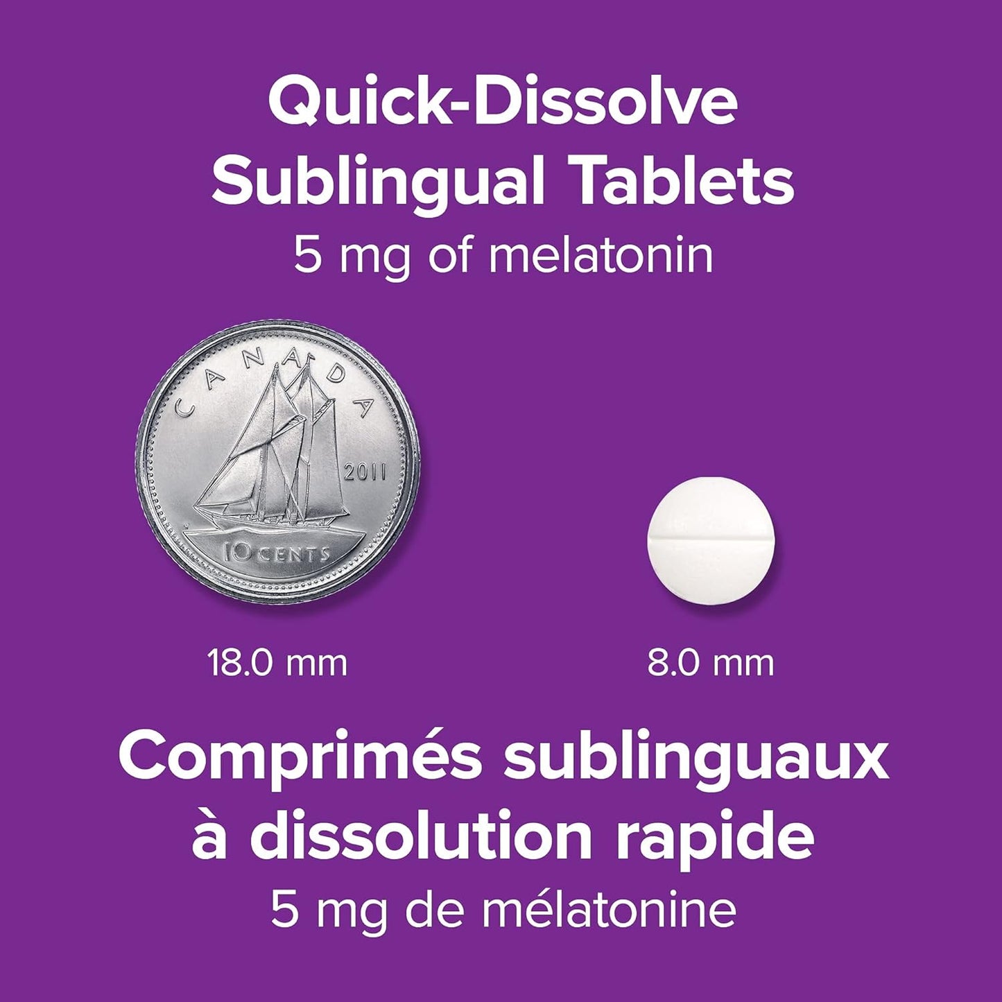 Webber Naturals Melatonin 5 mg Extra Strength, 60 Quick Dissolve Tablets, For Sleep Support, Vegetarian