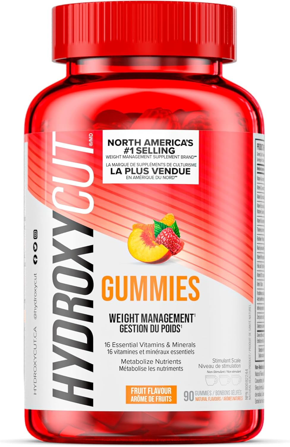 Hydroxycut Weight Loss Gummies for Women & Men | Hydroxycut Caffeine-Free Weight Loss Gummy | Non-Stim Weight Loss Supplement | Metabolism Booster for Weight Loss | Weightloss for Women and Men | 90 Count