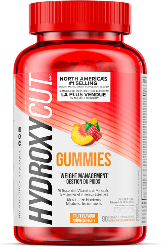 Hydroxycut Weight Loss Gummies for Women & Men | Hydroxycut Caffeine-Free Weight Loss Gummy | Non-Stim Weight Loss Supplement | Metabolism Booster for Weight Loss | Weightloss for Women and Men | 90 Count