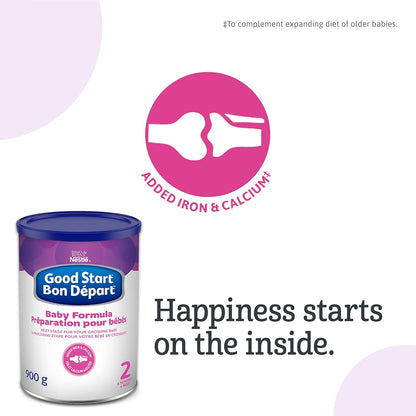 GOOD START PLUS 2 Powder Baby Formula, For Babies 6 months plus, Added Iron & Calcium, With DHA, Probiotics and 2'-FL, 1.02kg & START 2, Baby Formula, Powder, 6+ months, 900 g