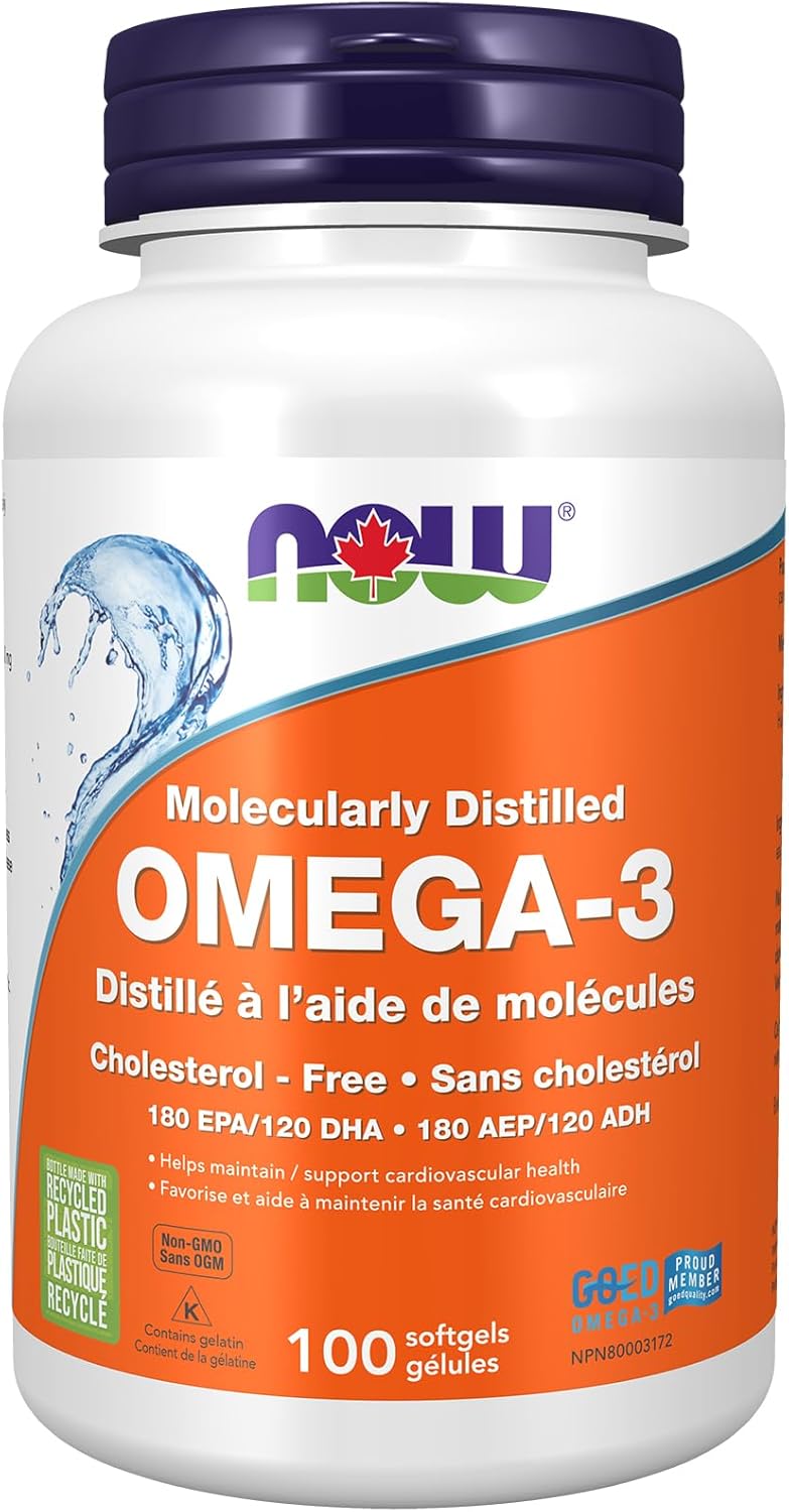 NOW Supplements Omega-3 1,000毫克軟膠囊，100粒