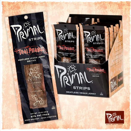 Primal Spirit 泰国花生素肉干，28 克（24 包）