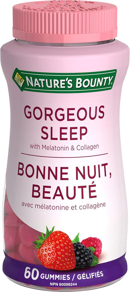 自然之寶 完美睡眠，含褪黑激素和膠原蛋白，幫助重置睡眠-覺醒週期，幫助對抗時差，軟糖，混合漿果味，150 克