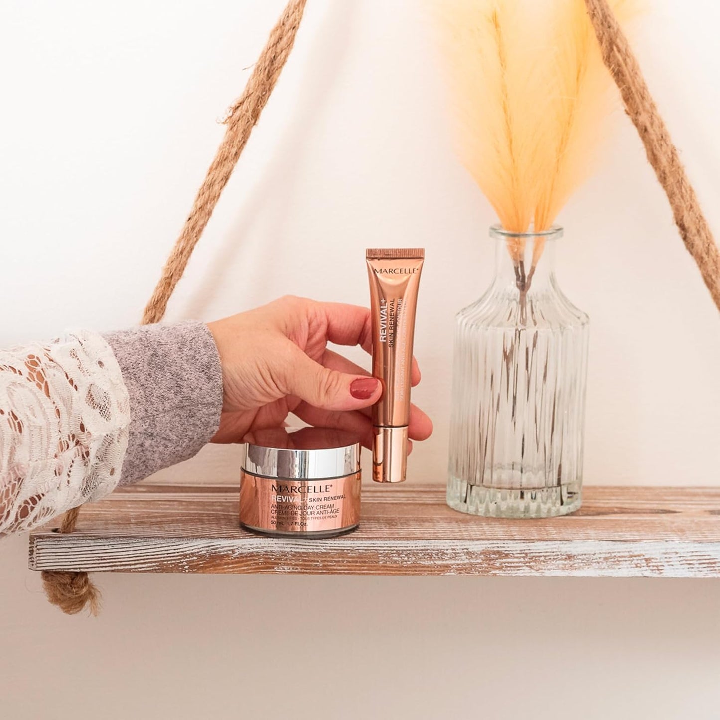 Marcelle Revival+ Skin Renewal Anti-Aging Day Cream, All Skin Types, 45+, Redensifying, Moisturizing & Smoothing, Cruelty-Free, Hypoallergenic, Paraben-Free, Fragrance-Free, Oil-Free, 50 mL