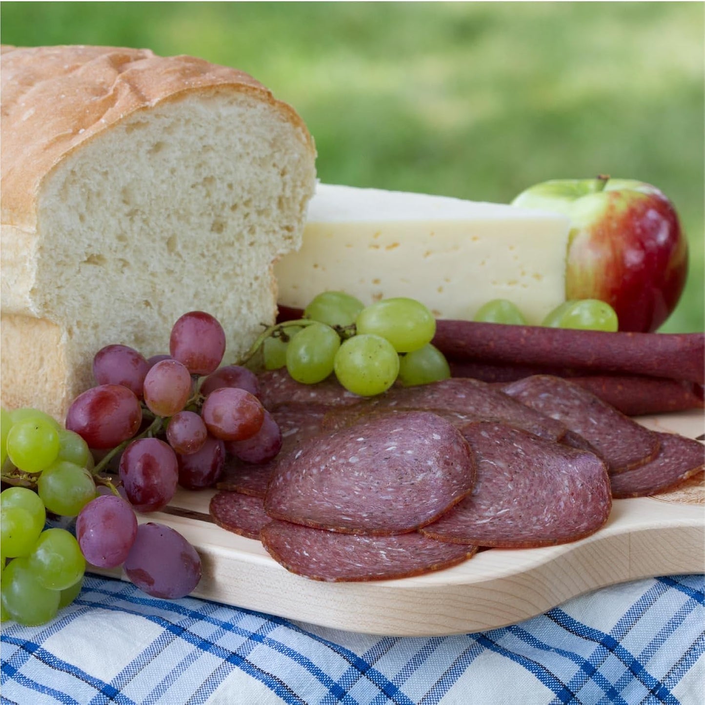 Atwood Heritage 麋鹿豬肉牛肉薩拉米香腸，125克，高蛋白，無麩質，無硝酸鹽，加拿大製造