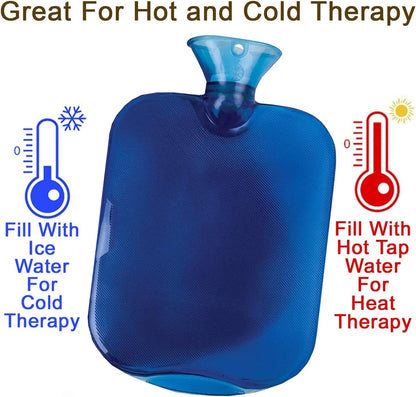 Carex 热水袋带盖，橡胶材质 - 热疗和冷疗 - 用于缓解痉挛、疼痛、关节炎、全身疼痛