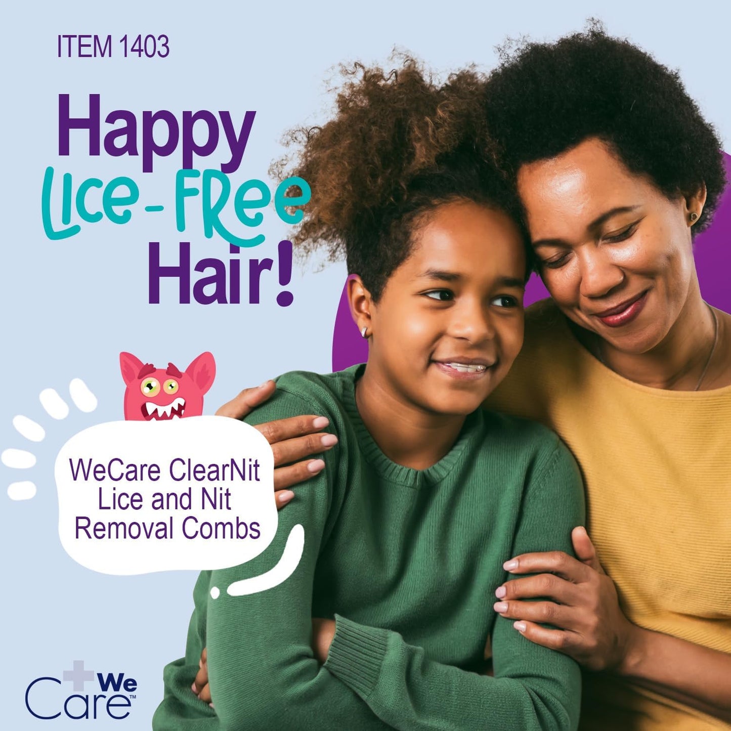 Dynarex WeCare ClearNit 金属除虱除虱梳带手柄 - 适用于所有发质的除虱梳，不锈钢超细齿 - 每盒 144 支