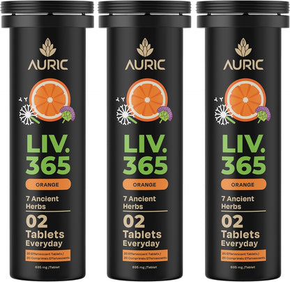 Auric 草本护肝补充剂 | 奶蓟草（水飞蓟素）、姜黄、大蒜、生姜，有益于肝脏健康 | 高级排毒清洁配方，有益于肝脏健康 | 60 片装 | 植物基，无麸质