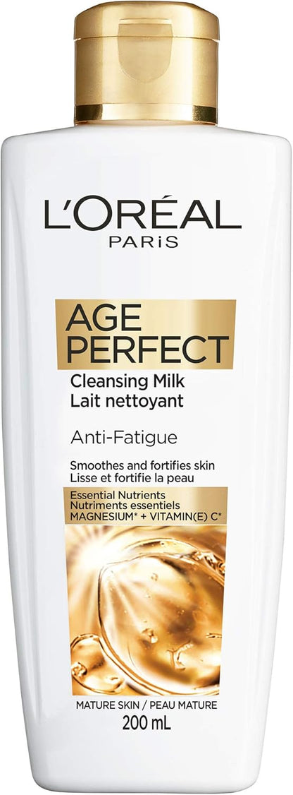 L'Oreal Paris Age Perfect Face wash cleansing Milk, Vitamin C, 200 Ml, 200 Milliliters