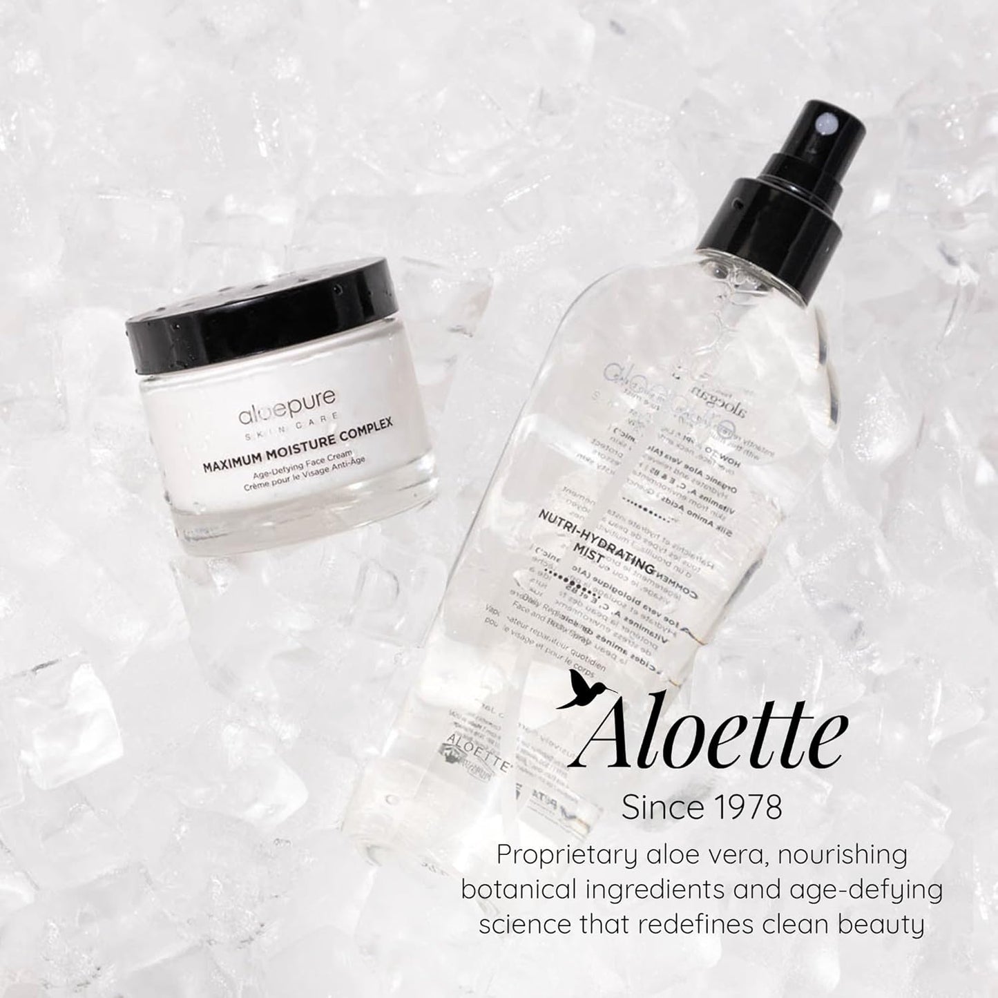 Aloette 最大保湿复合物，优质抗衰老面部和抗皱霜，维生素 E、乳木果油、芦荟，适合所有肤质，无动物测试，2.3 盎司