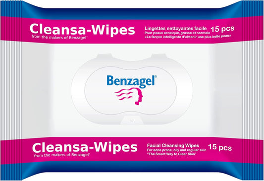 Benzagel Cleansa-Wipes, 15 Count