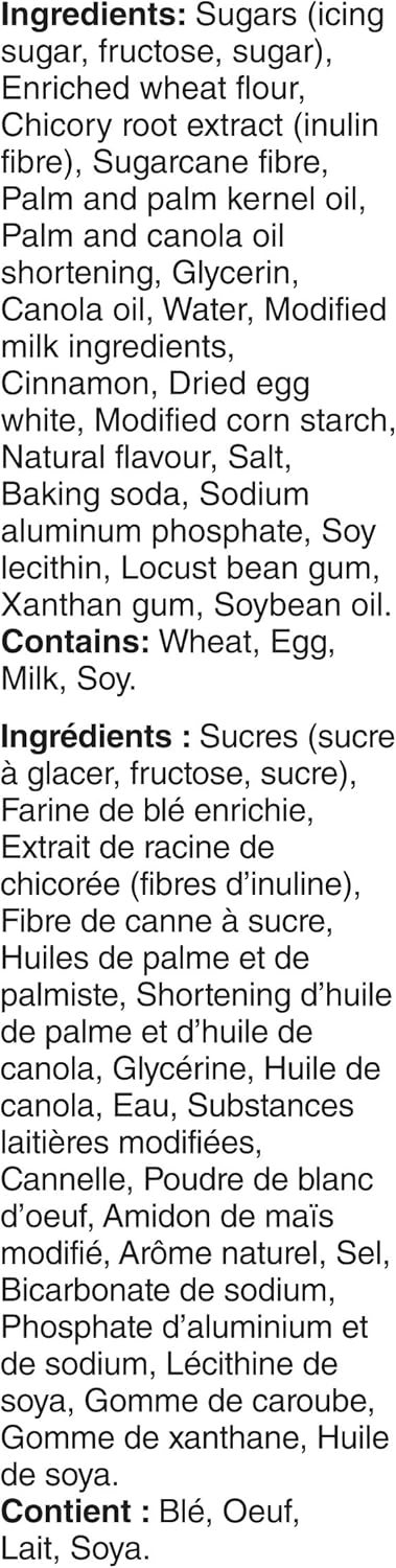 FIBRE 1 Delights 肉桂卷风味棒，天然口味，零食棒，5 包肉桂卷棒