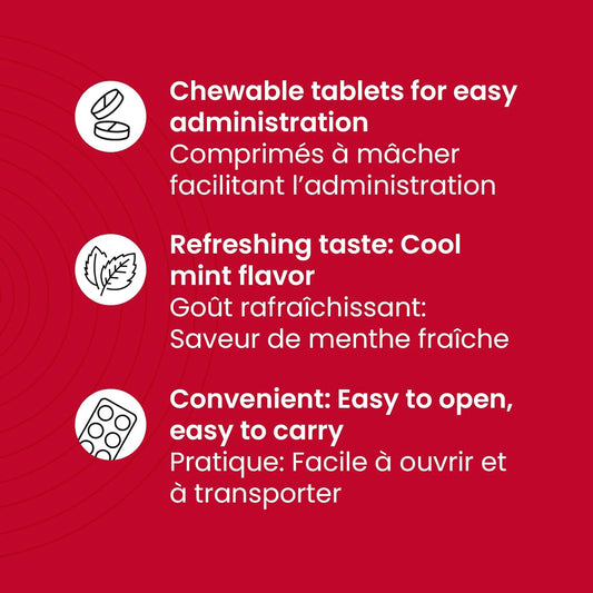 Gelusil® 抗酸咀嚼片 - 100 片，快速緩解胃部不適、胃灼熱、消化不良和脹氣，薄荷味