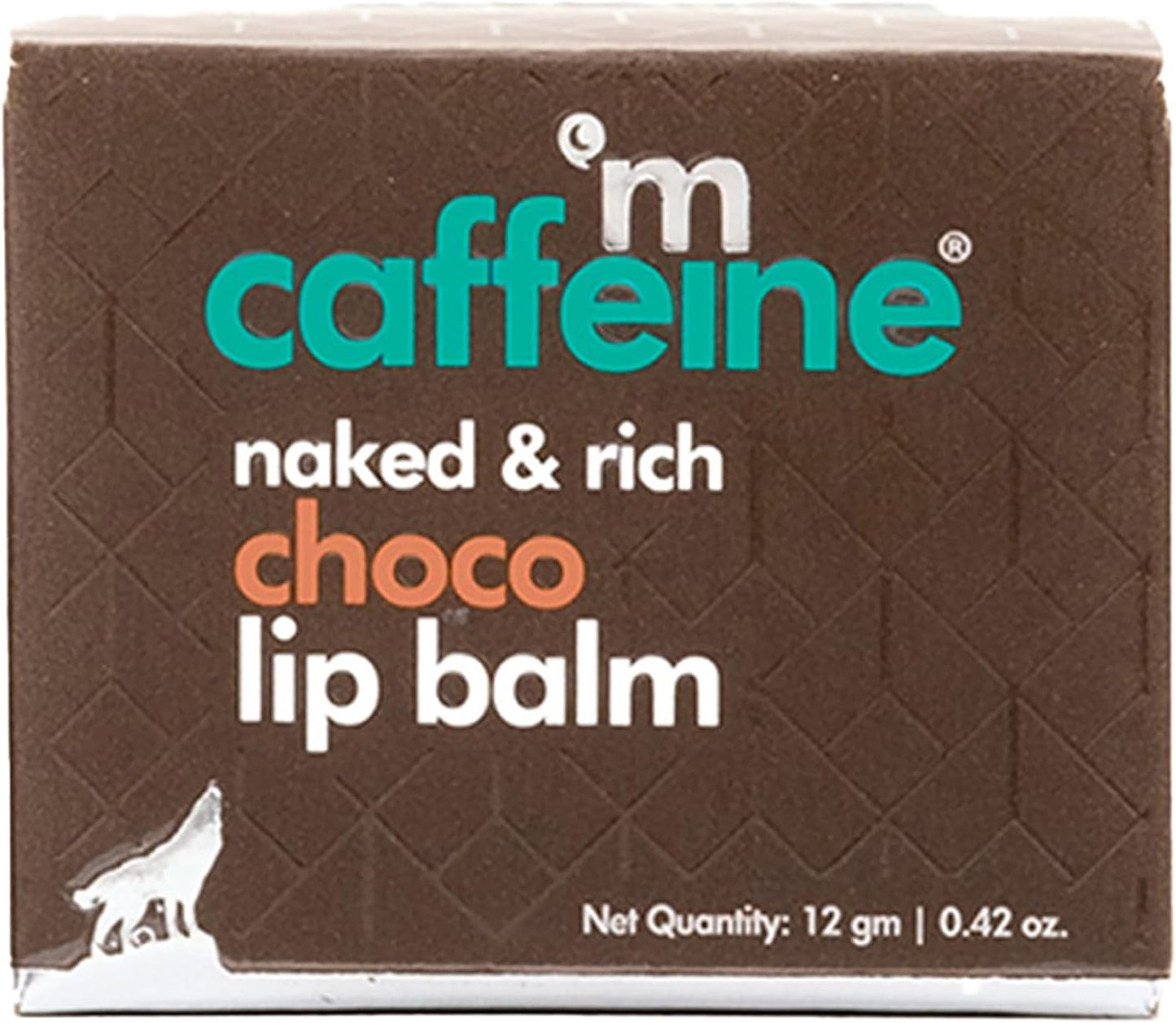 mCaffeine 深層保濕巧克力潤唇膏，用於修復乾燥和皸裂的嘴唇 - 24 小時保濕 | 男女適用唇部護理，含可可脂和榛子油 | 天然和純素（12 克）