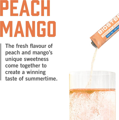 BioSteel 补水混合物，加拿大制造 - 美味补水，零糖，不含人工香料或防腐剂，桃芒果口味，24 个独立包装