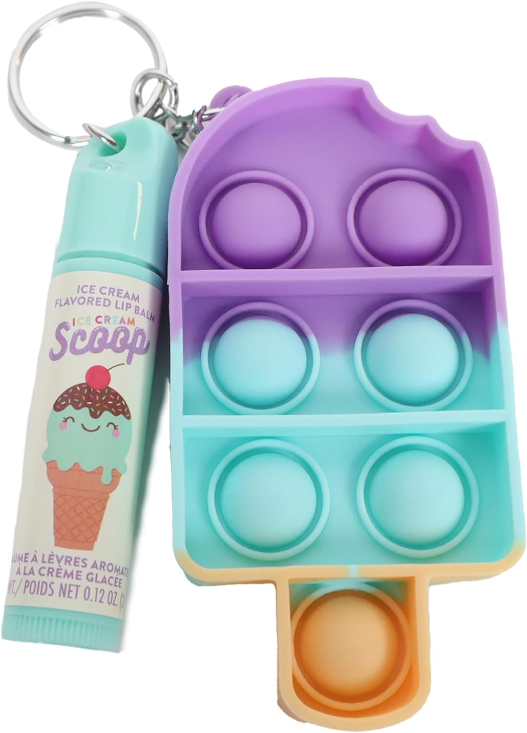 潤唇膏 POP IT 鑰匙圈 - 冰棒