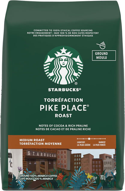 星巴克派克市场烘焙研磨咖啡，中度烘焙，793 克