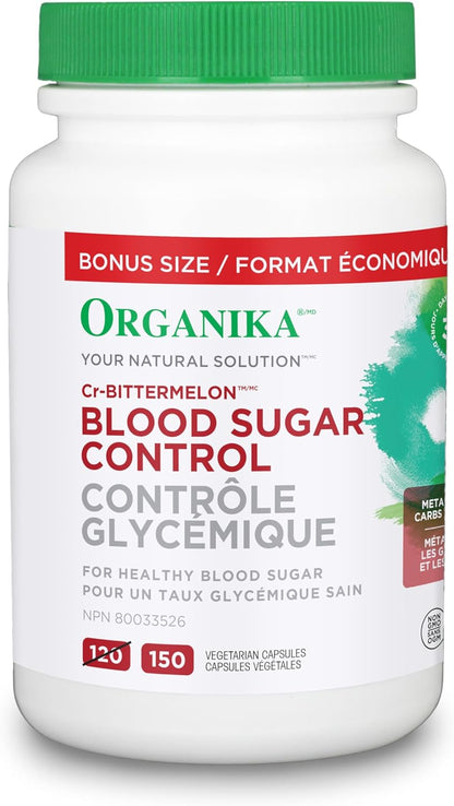 Organika 血糖控制加量裝 - 鉻和苦瓜，150 粒素食膠囊 & 肌醇（肌醇）- 細胞反應、情緒平衡、胰島素支持 - 90 粒素食膠囊