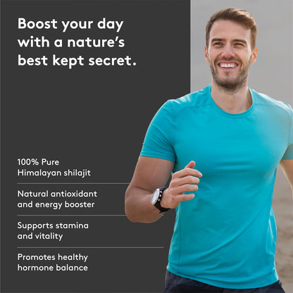HEAL + CO. Shilajit – Boosts Energy, Supports Hormonal Balance & Enhances Vitality Naturally, 100% Pure Himalayan Shilajit, 90 Vegan Capsules