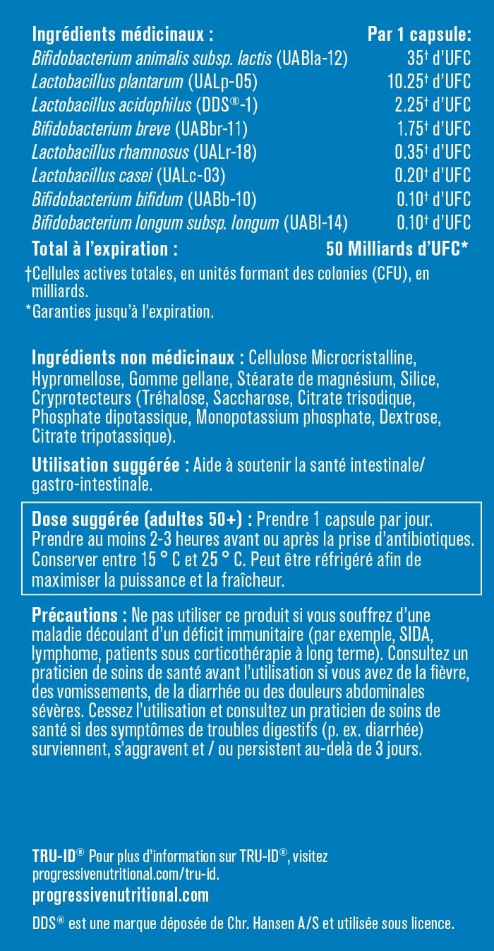 Progressive Perfect 益生菌成人 50+ 50B，30 粒